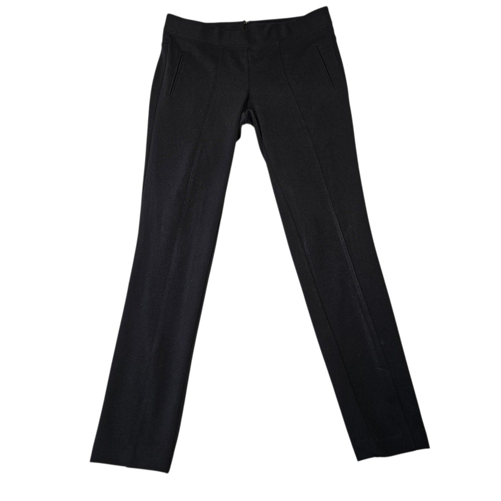 Express Black Slim Ankle Dress Pants Womens Size 6 Seamed Zipper Hem Trousers
